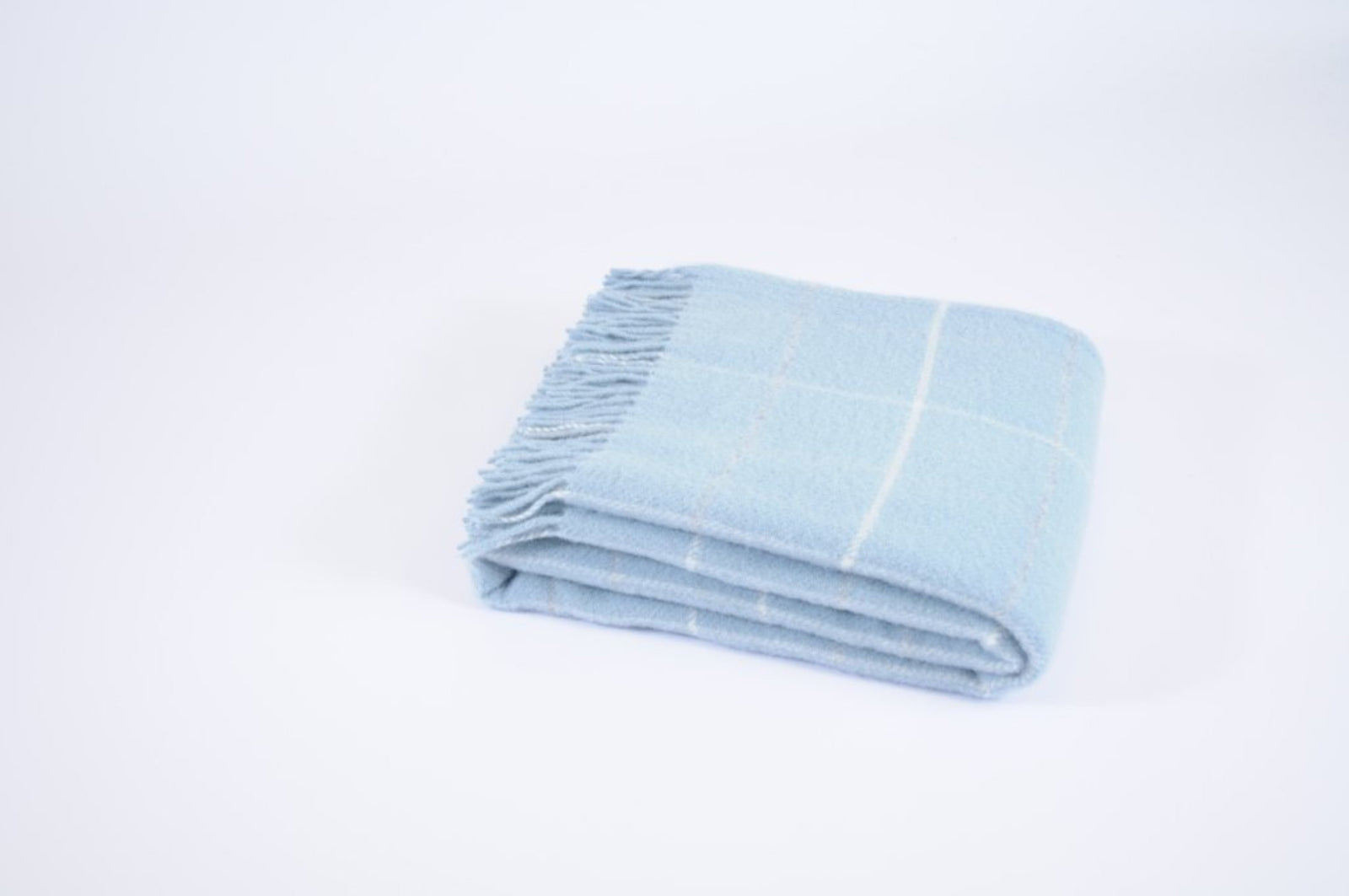 Tweedmill Overcheck Duck Egg pure wool throw - Urban Wool