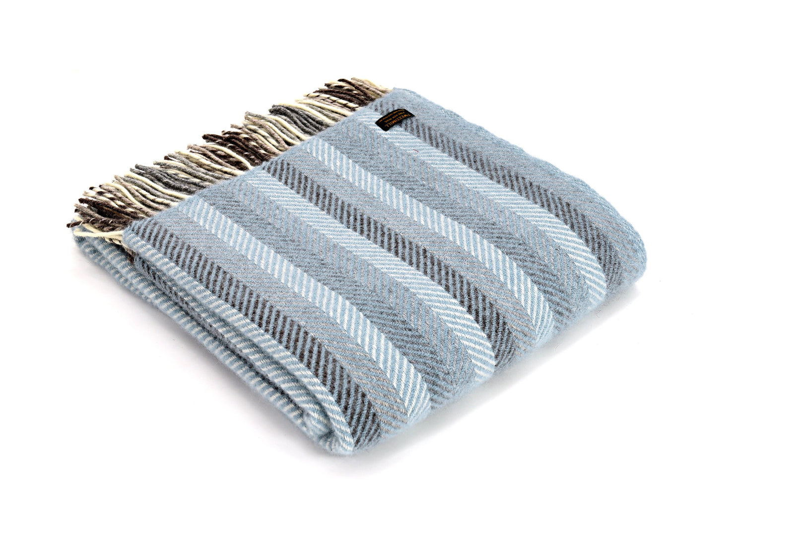 Tweedmill Blue Stripe pure wool throw - Urban Wool