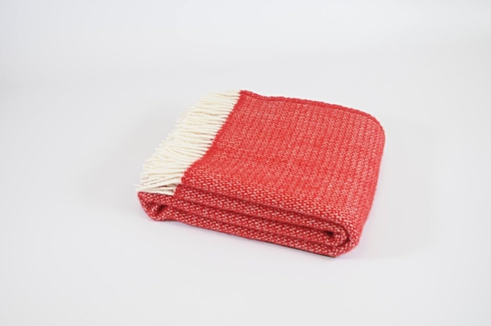 Tweedmill Illusion Red pure wool throw - Urban Wool